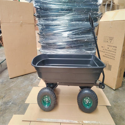 сад 75L сбрасывая Tipper вагонетки сада Tipper тележки сада черноты тележки