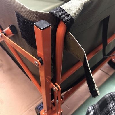Тележки вагонетки пляжа фуры колеса PVC оранжевая складывая фура портативной располагаясь лагерем