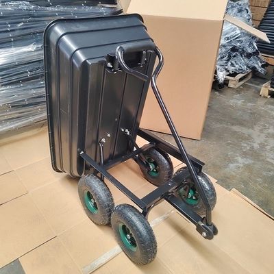 поли тележка сброса большой емкости тележки сброса сада тела 75L поли с наклонять функцию