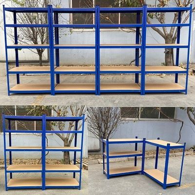 Шкаф металла гаража хранения 5 ярусов MDF Boltless сверхмощный включая в набор отложенных изменений включая в набор отложенных изменений