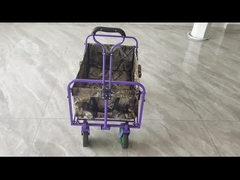 Вагонетка складчатости колеса покрытия 4 PVC с Retractable карманами ткани Оксфорда двойника ручки